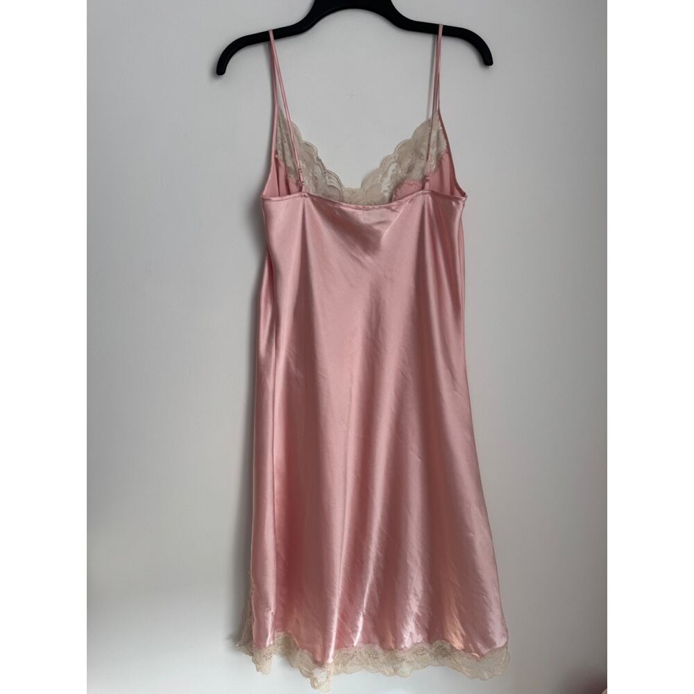 Victoria's Secret Pink Satin Lace Slip Chemise - Picture 2 of 9
